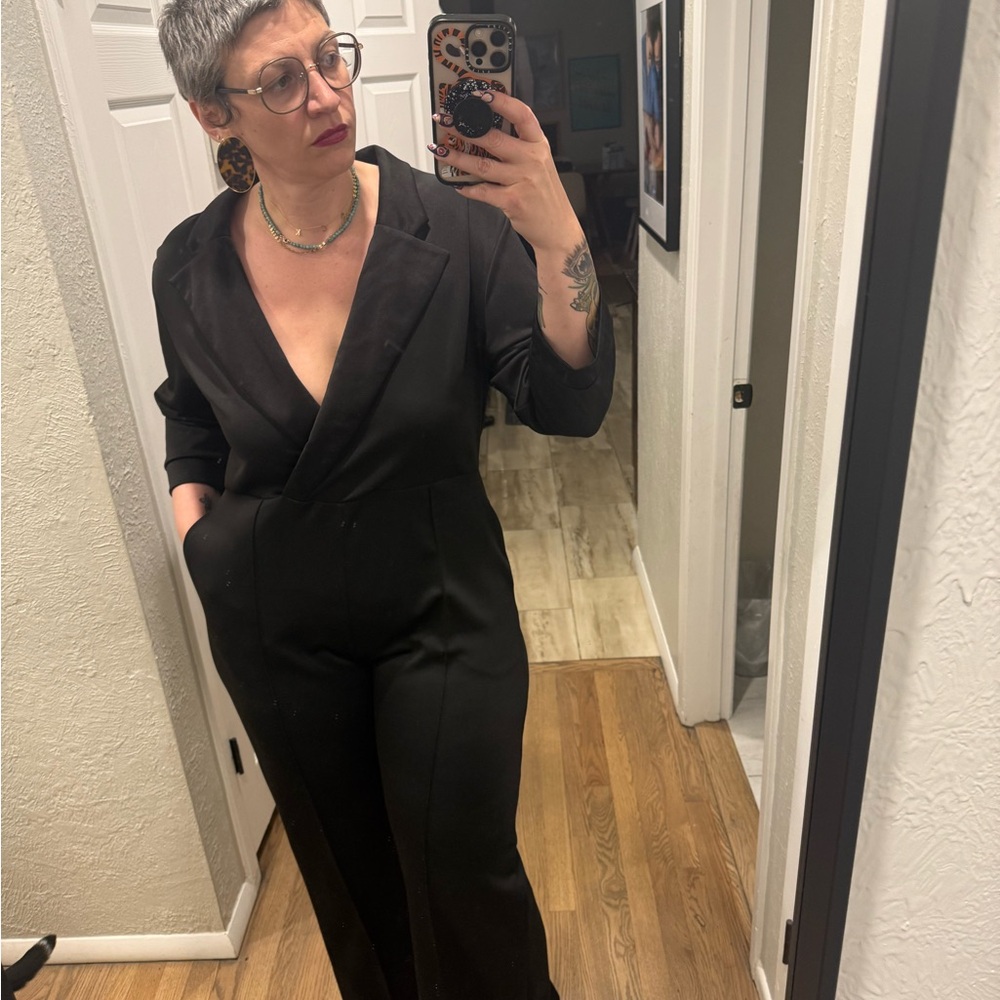 ByVinnik Black V-Neck Jumpsuit - Picture 3 of 7